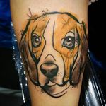 Sketch watercolor Beagle tattoo by Tua Musakka. #sketch #watercolor #dog #beagle #TuaMusakka