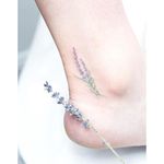 Lavender by Mini Lau (via IG-hktattoo_mini) #feminine #flower #microtattoo #soft #delicate #mini #MiniLau