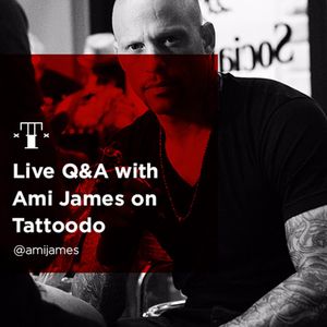Watch Ami James LIVE today answering YOUR questions and tattooing!  Tune in at 4pm EST on Tattoodo.