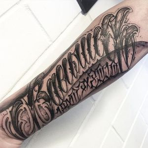 Tattoo uploaded by Robert Davies • Lettering Tattoo by Stanislav Gromov ...