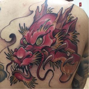 Unleash the dragon within tattoo by David Tevenal #dragon #newjapanese #newschool #DavidTevenal