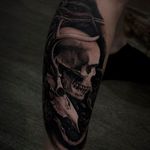 Skullery tattoo #BacanuBogdan #blackandgrey #realistic #skull #animalskull