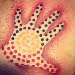 Hand Print Tattoo by Tatu Lu #handprint #aboriginal #aboriginalart #aboriginalartist #australian #australianartist #culturalart #TatuLu