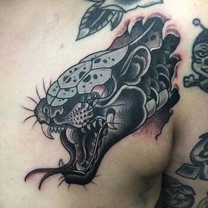 Cat-snake hybrid via @mikewoods_tbobs #mikewoods #panther #cat #cattoo #traditional #snake