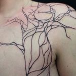 Abstract line tattoo by Sanne Vaghi #SanneVaghi #lines #abstract #nature (Photo: Instagram)