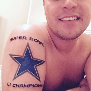 Jordan Garnett's predictive Dallas Cowboys tattoo. #DallasCowboys #Cowboys #NFL #Football #SuperBowl