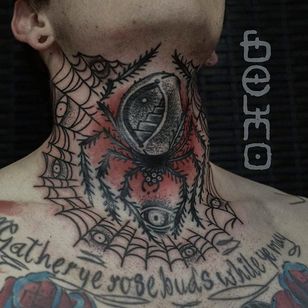 Araña Tattoo by Belmir Huskic #spider #spider tattoo #traditional #traditional tattoo # dark traditional # dark tattoos #oldschool #darkartists #BelmirHuskic
