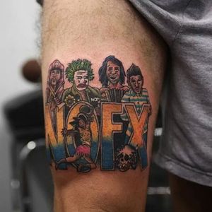 NOFX Longest EP tattoo (via IG -- skatepunkersofficial) #nofx #nofxtattoo