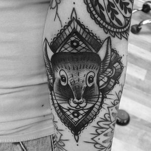Chinchilla Tattoo by Lee Denham #chinchilla #animal #cutetattoos #LeeDenham