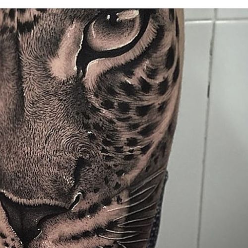 Leopard Tattoo by Samuel Rico #leopard #leopardtattoo #blackandgrey #blackandgreyrealism #realism #animaltattoo #realisticanimal #realismanimaltattoo #blackandgreyanimal #SamuelRico