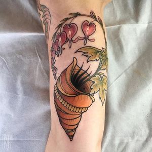 Flower Tattoo by Magda Hanke #flower #flowertattoo #neotraditional #neotraditionaltattoo #neotraditionaltattoos #neotraditionalartist #MagdaHanke