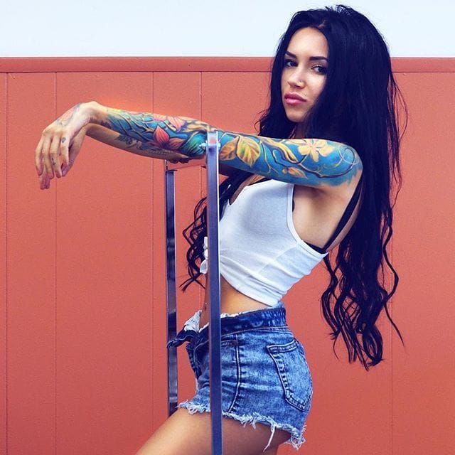 Tattoo uploaded by Sarah Calavera  Shes gorgeous and a super talented  artist Image from Pony Wave on Instagram PonyWave model tattooedlady  illustrator singer LAtattooer vegan sullenartcollective sullenangel   Tattoodo