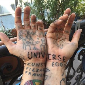 Universe tattoo by Francisca Silva #ignorantart #ignorantblackwork #ignorantstyle #ignorant #universe #blackwork #blckwrk #contemporary #minimalart #minimalism #FranciscaSilva