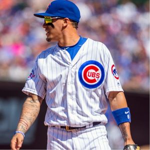 Javier isn't covering up his tattoos during games, showing off his priceless body art. #JavierBaez #Baseball #Baseballtattoos