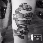 M.C. Escher inspired tattoo by Broken Ink #BrokenInk #escher #geometric #art #blackwork