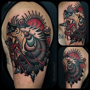 Bear Tattoo by W.T. Norbert #neotraditional #traditional #bold #WTNorbert