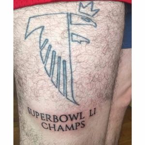This Atlanta Falcons fans got a Super Bowl LI Champs tattoo before the game even happened. #AtlantaFalcons #NFL #SuperBowl