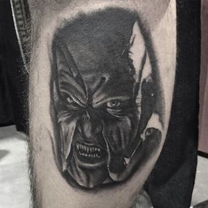 Jeepers Creepers tattoo by Shane Murphy. #blackandgrey #realism #horror #JeepersCreepers #ShaneMurphy