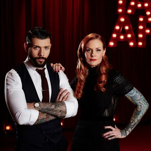 Jay Hutton and Rose Hardy,  judges of E4's Tattoo Artist Of The Year. #JayHutton #RoseHardy #TattooArtistOfTheYear