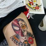 Stan Lee Spider Man Tattoo by Pedro Sena #stanlee #stanleetattoo #stanleetattoos #marvel #marveltattoo #marveltattoos #comictattoo #marvelcomics #spiderman #traditional #PedroSena