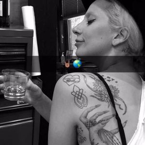 Lady Gaga's sexual assault survivor tattoo. #LadyGaga #activism #sexualassaultsurvivor