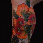 Orange Blooms by Artemy Neumoin (via IG-ishpiricatattoo) #floral #vibrant #color #irezumi #flora #ArtemyNeumoin