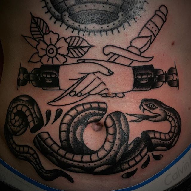 Snake Belly Tattoo by Nephtys de lEtoile