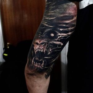Demon Tattoo by Matias Felipe #demon #darkart #darkink #darkartist #blackwork #blackandgrey #MatiasFelipe