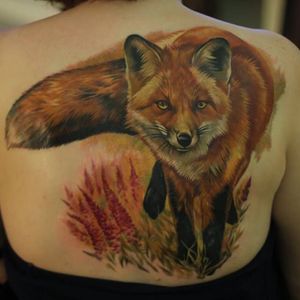 Another fox tattoo. #GienaRevess #realistic #realism #3D #photorealism #fox