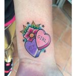 Candy heart tattoo by Evil Eve. #candy #sweet #candyheart