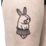 Bunny kawaii tattoo by Hugo. #bunny #rabbit #cute #kawaii #Hugo #bunnytattoo