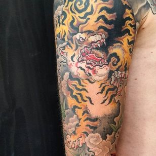 Tatuaje de tigre por Jan Willem #tiger #japanesetiger #japanese #traditionaljapanese #irezumi #JanWillem