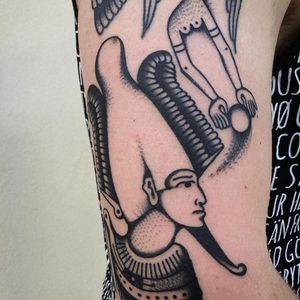 Osiris Tattoo by Julian Bast #osiris #traditional #oldschool #classic #bold #traditionalartist #JulianBast