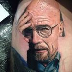 An in progress portrait of a conflicted Walter White by Pony Lawson. (Via IG - ponylawson) #breakingbad #wip