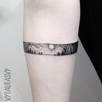Arm band tattoo by Vytautas Vy. #VytautasVy #blackwork #armband #bracelet #dotwork