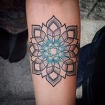 Tattoo by Manuel Zellkern #geometric #geometrictattoo #geometrictattoos #dotwork #dotworktattoo #blueink #bluetattoo #pattern #patterntattoo #ManuelZellkern