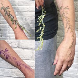 Nature tattoo by Rit Kit #RitKit #branch #plant #botanical #nature