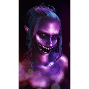 Evil Faerie by Emily Anderson (via IG-likecharity) #makeupartist #mua #bodypaint #halloween #creepy #faerie #monster #EmilyAnderson