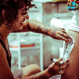 Mandah Gotsfritz, tattooing out of Salvador, Brazil. #Mandah Gotsfritz #mandaharts #tattooartist