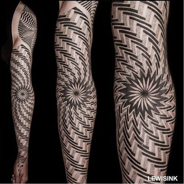 100 Optical Illusion Tattoos For Men  Eye Deceiving Designs  Optical  illusion tattoo Tattoos for guys Geometric sleeve tattoo