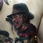 Freddy Krueger tattoo by Joe K Worrall. #realism #colorrealism #portrait #FreddyKrueger #NightmareOnElmStreet #JoeKWorrall