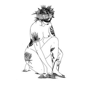 Tattooed illustration by David Lanaspa #DavidLanaspa #art #illustration #erotic #tattooedwoman