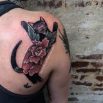 Peony cat tattoo by Betty Rose #BettyRose #cat #kitten #peony #flower (Photo: Instagram)