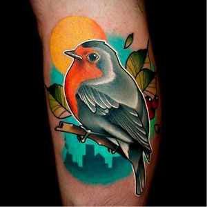 Robin tattoo by Will Dixon. Photo: Facebook. #mandalatattoo #robin #tattoos #willdixon