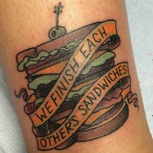 We finish each other's sandwiches not sentences by Jenn Small (IG—littlejennsmall). #ArrestedDevelopment #JennSmall #sandwich #traditional