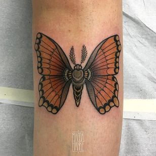 Tatuaje de polilla por Magda Hanke
