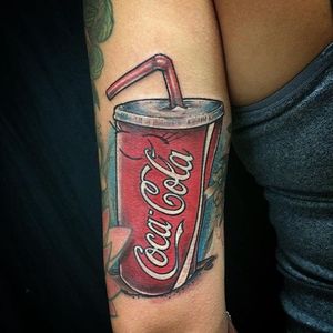 A nice Coke cup, by @acetattooartisan #coketattoo #cocacola #coke