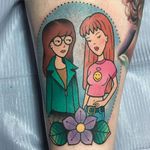 Daria tattoo by Alex Strangler. #Daria #cartoon #tvshow #character #90s #AlexStrangler