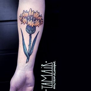 Tatuaje de flor #Tamair #ilustrativo #colorido #psicodélico #flor
