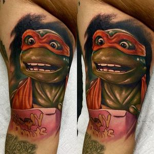 Michelangelo Tattoo #NinjaTurtles #colorportrait #colorrealism #AudieFulferJr